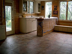 Cermaic Tiles fitted in a living area
